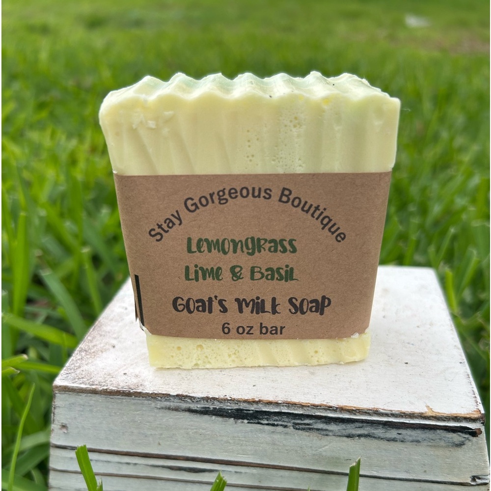 🚨New Scent Lemongrass, Lime & Basil Homemade Goat’s Milk Soap - Picture 2 of 5